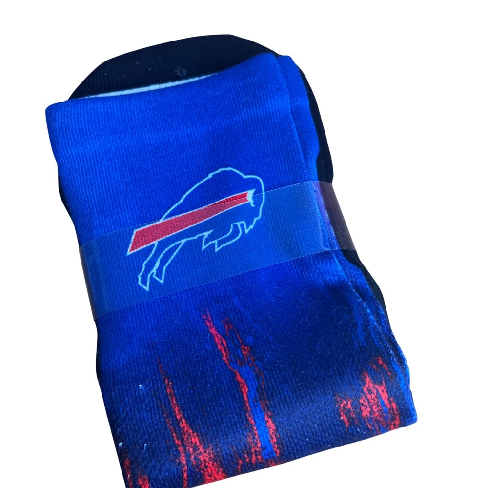 Rock Em Buffalo Bills Fire Design‎ Crew Socks Unisex Adult  Size S / M NEW